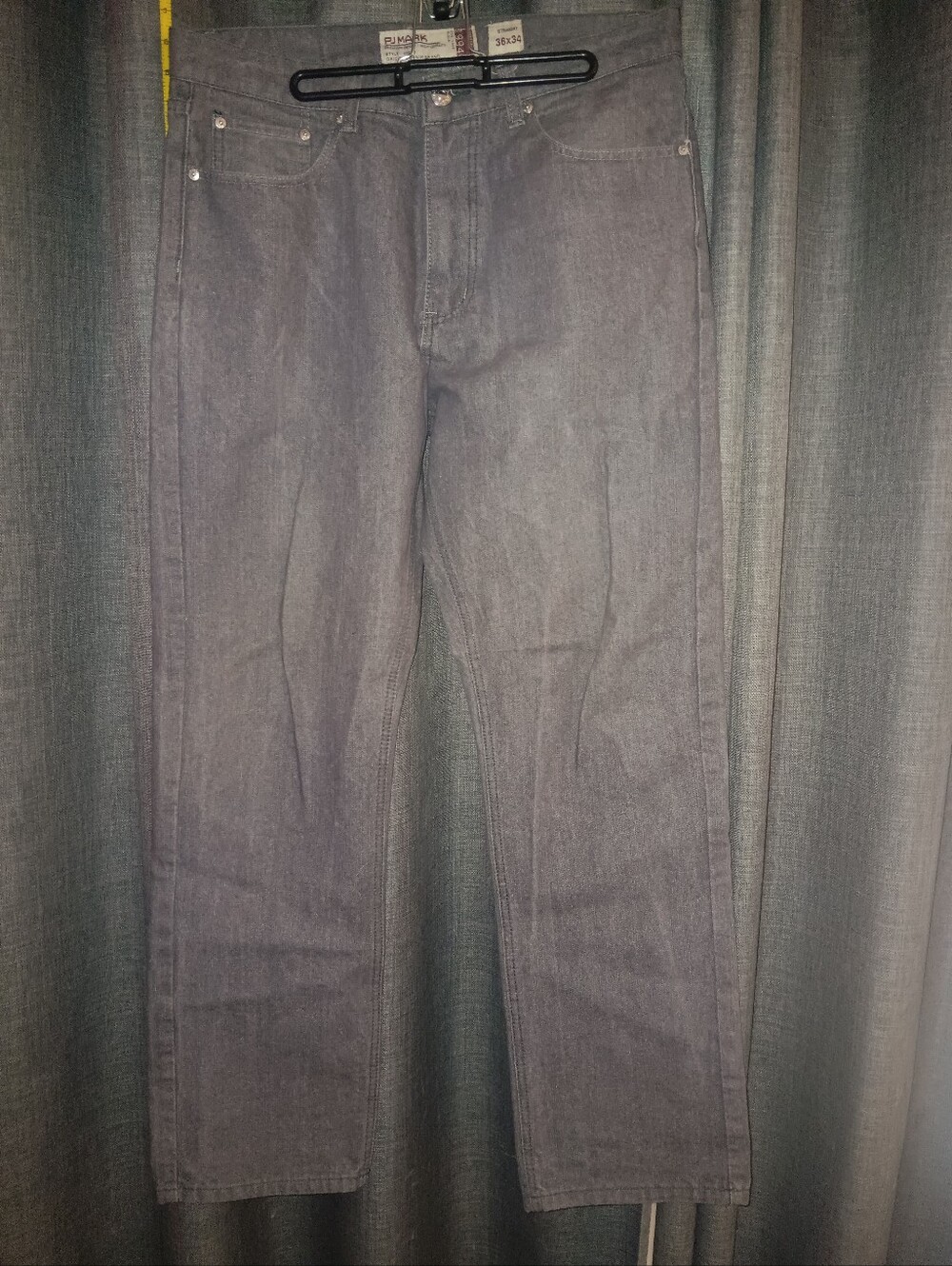 PJ Mark. Men's Charcoal Straight-Leg Jeans